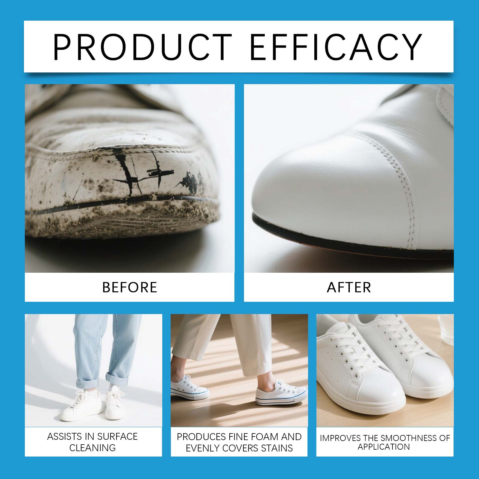 White Shoe Cleaner Cream Sneak - đánh giá và giá Sneaker Care Cleaning Kit